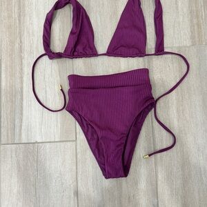 Monday Swimwear Purple Bikini Set